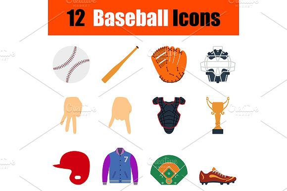 12 Baseball Icons