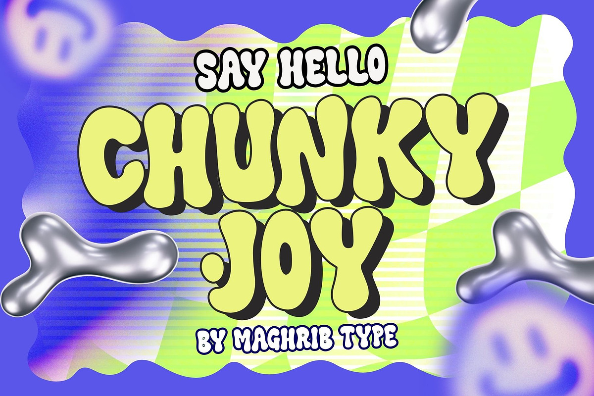 Chunky Joy, a Handwritten Font by maghrib (Photo 1 of 10)