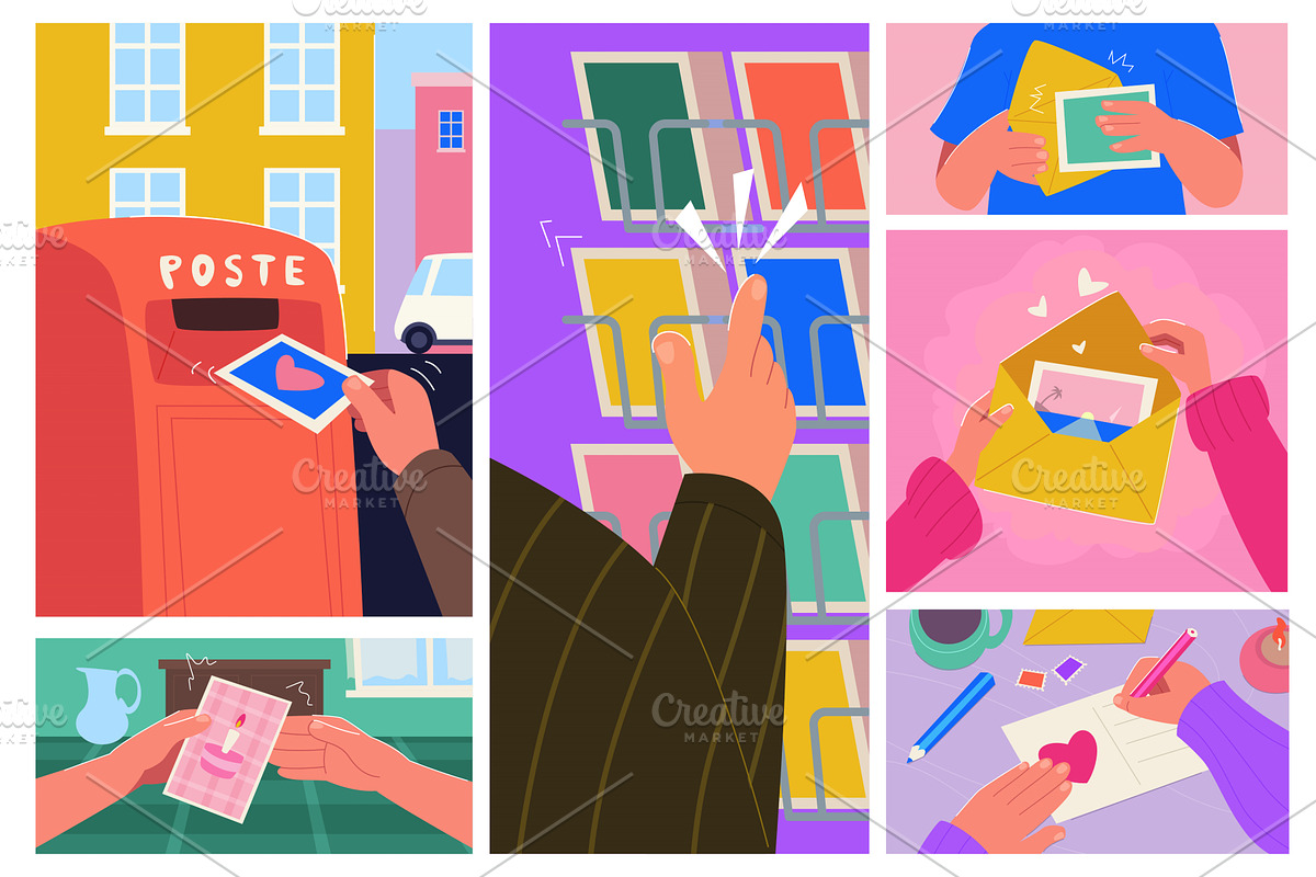 Send letters. Gift cards and paper, an Object Illustration by Onyx