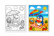 Tropical Island Friends Coloring, an Animal Illustration by Design Station (Thumbnail 3 of 7)