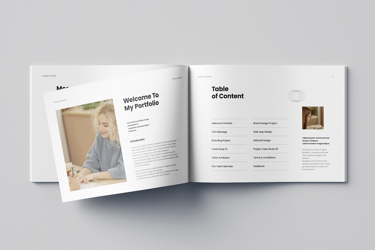 Works Portfolio Template | MS Word, a Brochure Template by HiveArts (Photo 2 of 9)