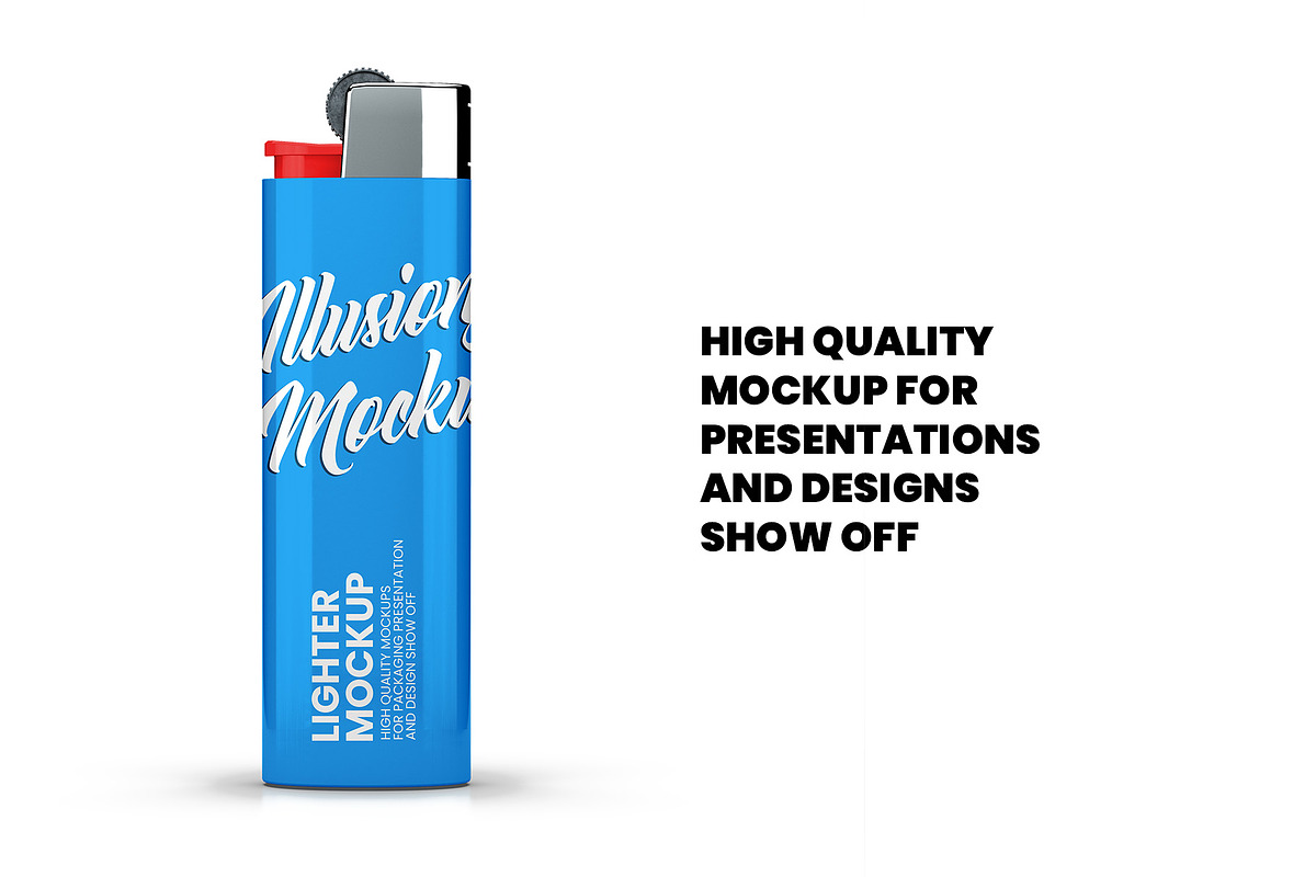 Glossy Lighter Mockup, an Advertising Mockup by Illusiongraphic (Photo 2 of 10)