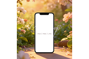 Spring Garden Aesthetic Phone Mockup, a Product Mockup by TatiMockup (Thumbnail 1 of 3)