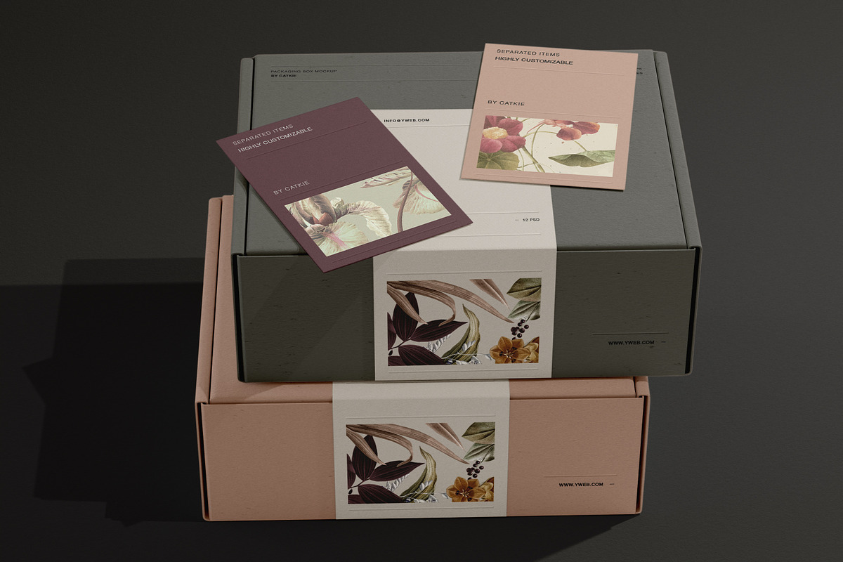 Shipping Box Mockup SIM. VOL1, a Packaging Mockup by Catkie - Digital Art (Photo 8 of 9)