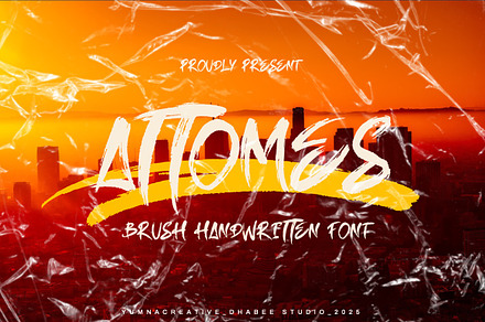 Attomes - Brush Handwritten Font, a Handwritten Font by Dhabee