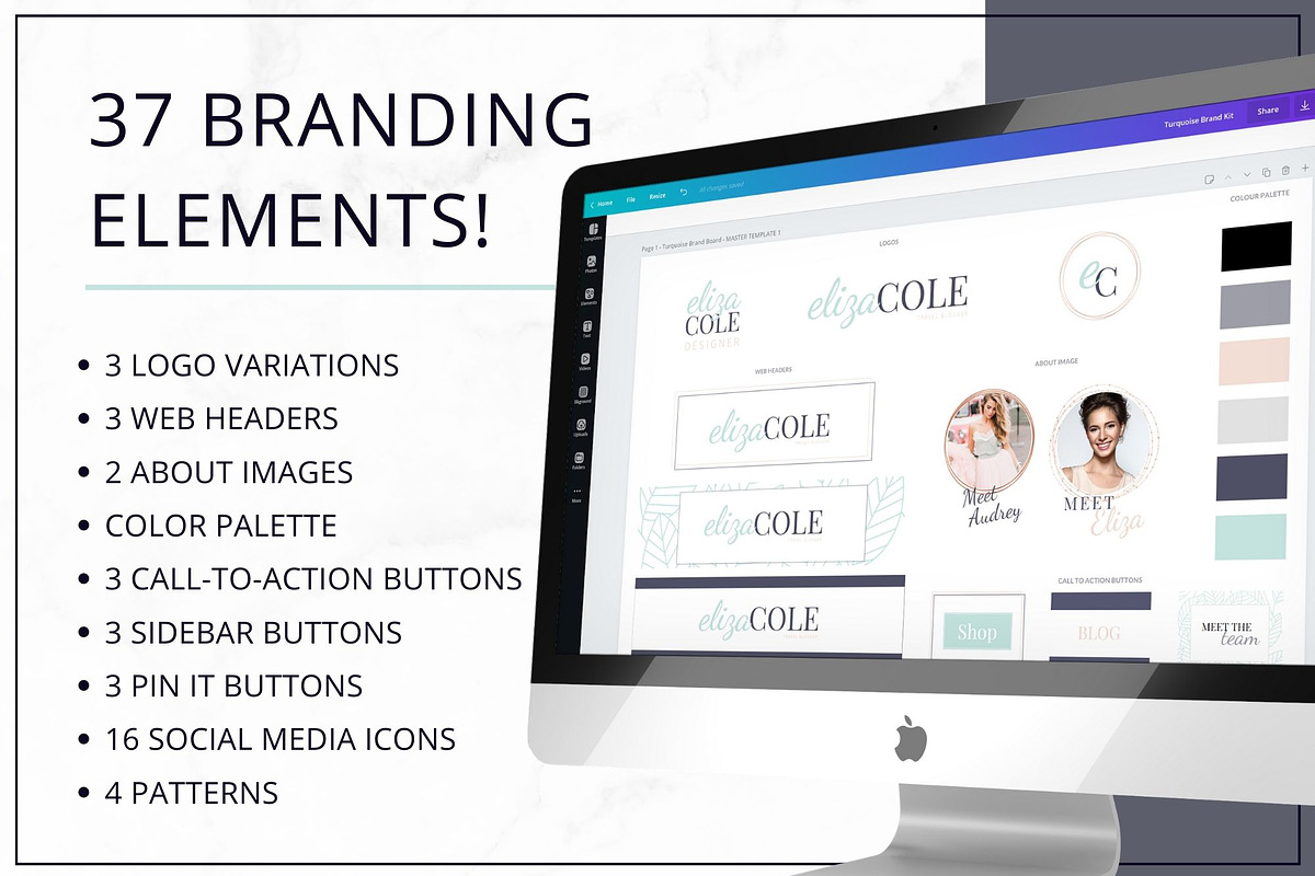 Website Branding Kit Canva + PSD, a Branding & Logo Template by Lady Boss Studio (Photo 3 of 4)
