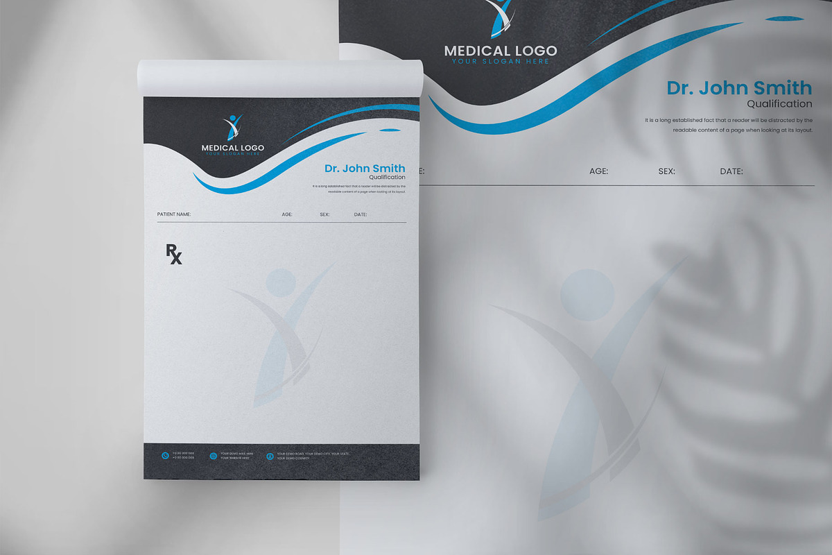 Doctor prescription pad design, a Stationery Template by Tanmoy Topu (Photo 2 of 2)