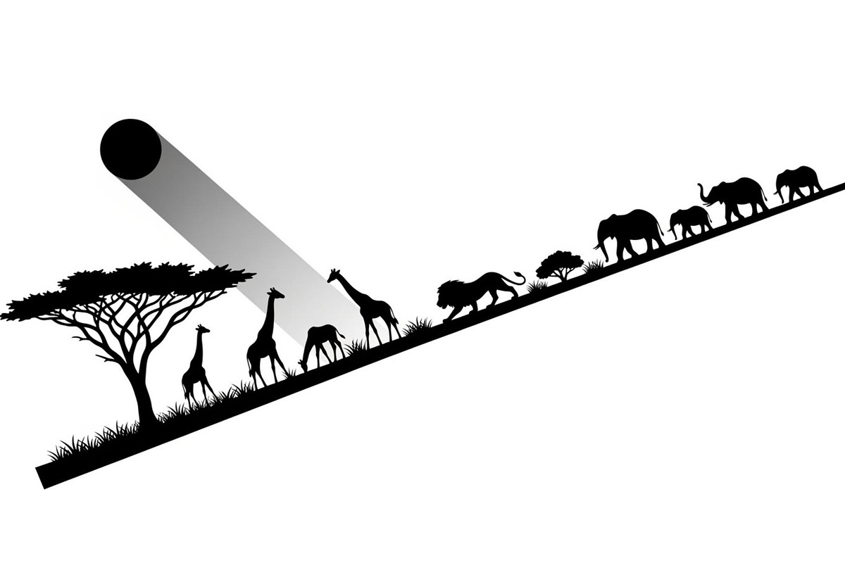 Abstract Savanna Scenery Silhouette, a Graphic by Designer_Momina (Photo 4 of 13)