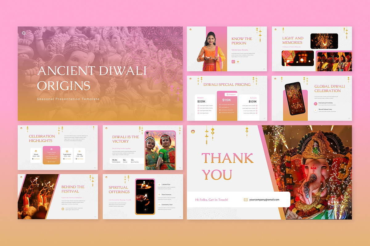 Diwali Celebration Theme PowerPoint, a Presentation Template by Antstheme (Photo 4 of 4)