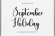 September Holiday, a Handwritten Font by FreshTypeINK (Thumbnail 1 of 8)