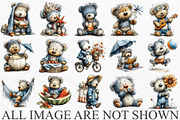 Whimsical Summer Teddy Bear Clipart, a Seasonal Illustration by Canvas Craft (Thumbnail 4 of 6)