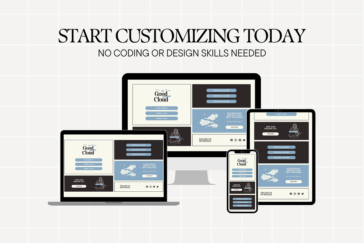 Canva Link In Bio Template, a Landing Page Template by Anna Design Studio (Photo 10 of 11)