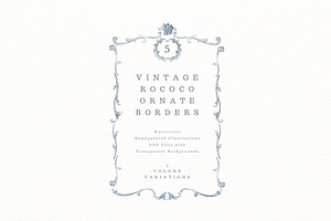 Vintage Rococo ornate borders