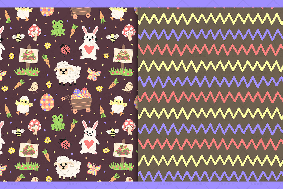 Pastel Easter Garden Graphic Set, a Pattern Graphic by Drafts n Doodles (Photo 6 of 11)
