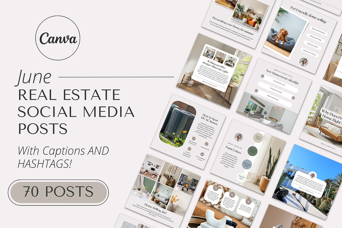 June Real Estate Social Media, a Social Media Template by Marketing Templates Co. (Photo 1 of 9)