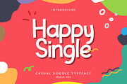 Happy Single Cute Font, a Font by Dicubit (Thumbnail 1 of 10)