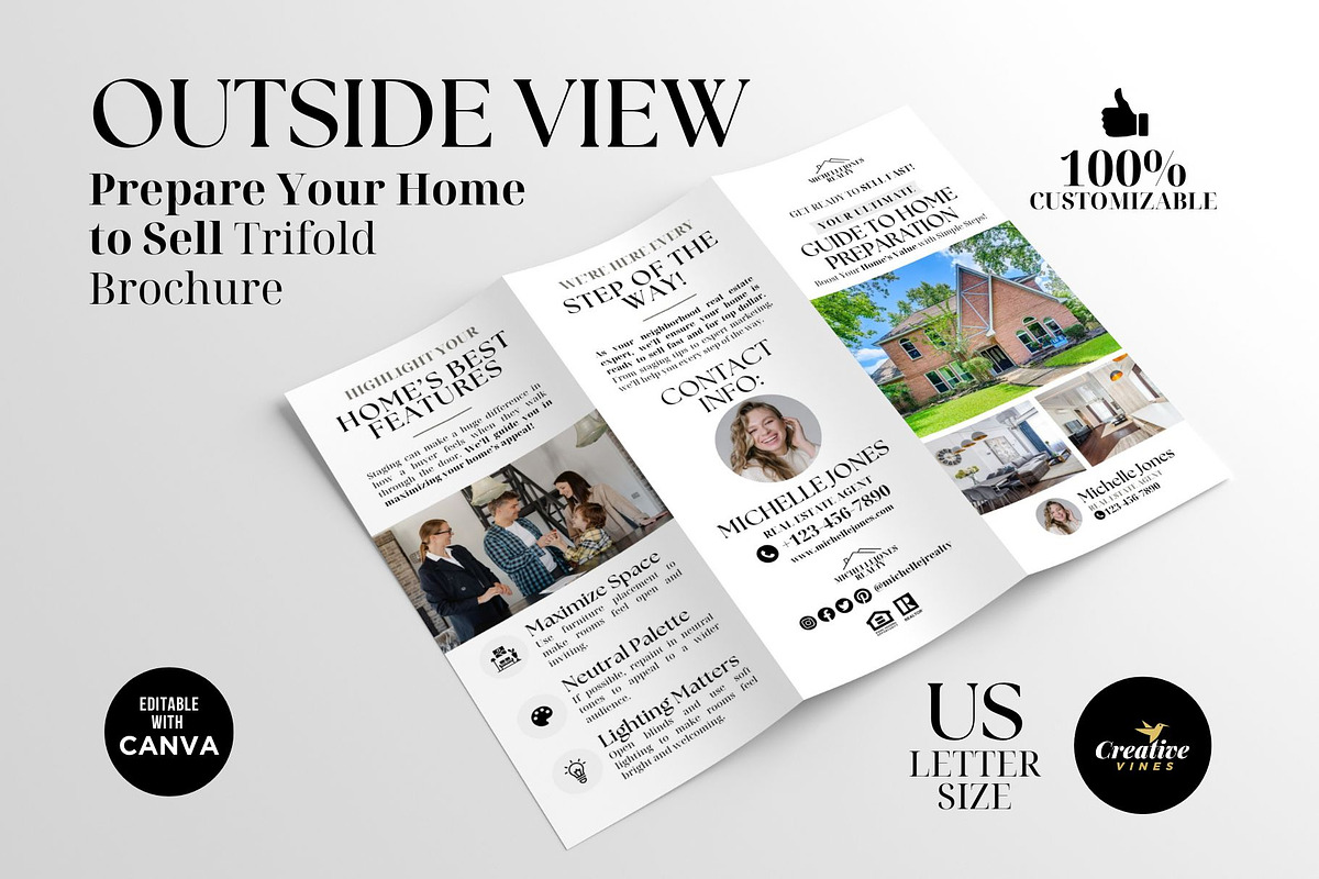 Real Estate Seller Prep Brochure, a Brochure Template by CreativeVinesStore (Photo 3 of 6)
