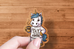 Unicorn Coffee T-Shirt Design