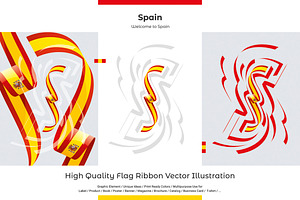 Spain flag ribbon vector