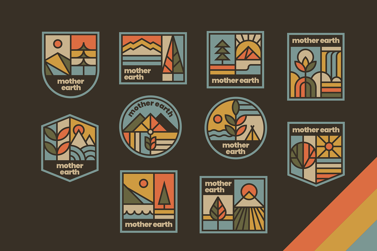 Mother Earth Badge Pack, an Illustration by Firowerk (Photo 4 of 7)