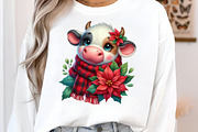 Watercolor Christmas Highland Cow, an Illustration by SinaCreation (Thumbnail 5 of 7)