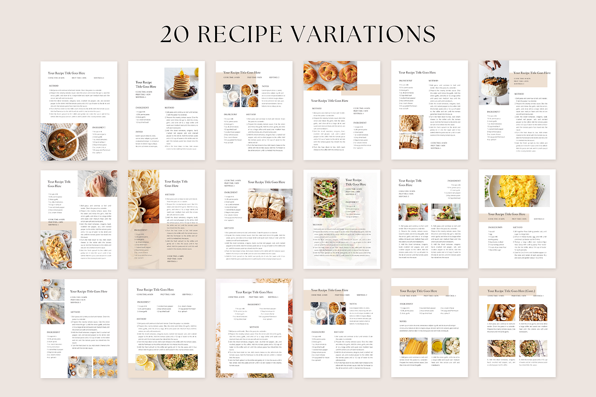 Cookbook Recipe Book Template, a Magazine Template by ShopRShop (Photo 3 of 9)