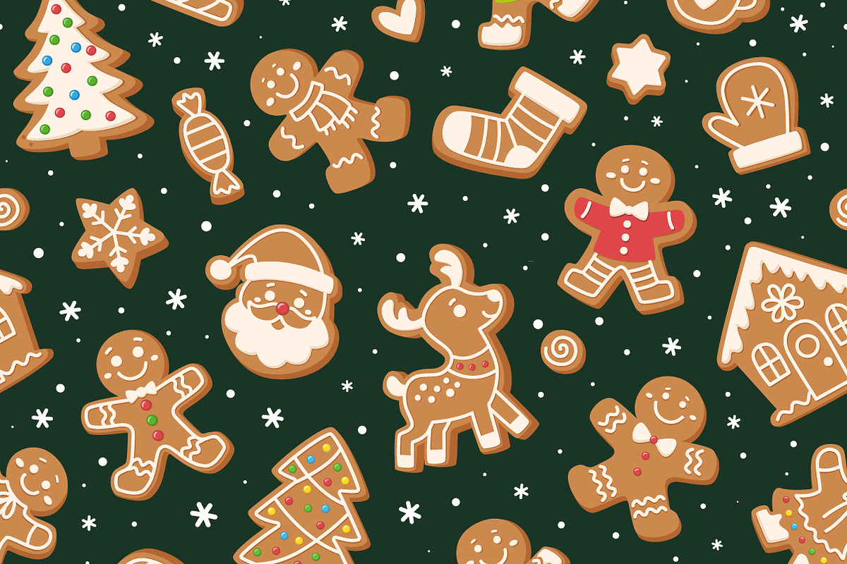 Christmas Gingerbread Pattern Set, a Pattern Graphic by Barsuk's Shop (Photo 5 of 10)