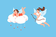 Cupids set, Valentine's Day cards, a Person Illustration by PaperTrident (Thumbnail 9 of 14)