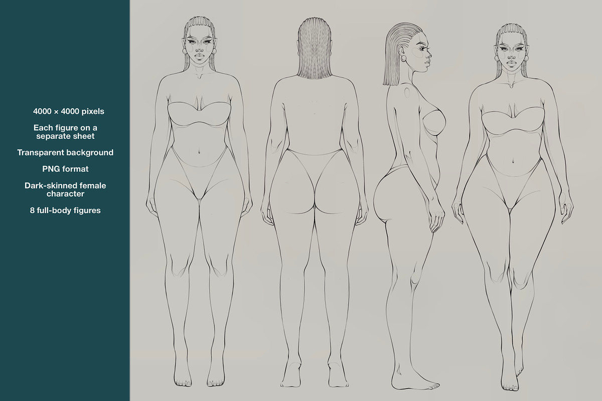 Plus Size Female Fashion Figure, a Person Illustration by designs.svkl (Photo 6 of 8)