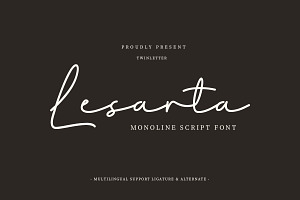 Lesarta - Script Monoline Font