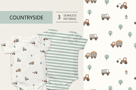 Countryside, a Pattern Graphic by Olena Kuznietsova