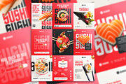 Social Media – Sushi (PSD + Canva), a Social Media Template by Nina Shaw (Thumbnail 2 of 11)