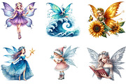 Watercolor Fairy Clipart, an Illustration by DreamArtGraphic (Thumbnail 4 of 5)