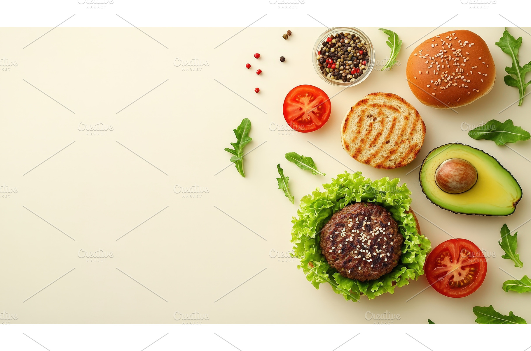 Vegan Burger with Plant-Based Patty, a Food & Drink Photo by Rodica Ciorba