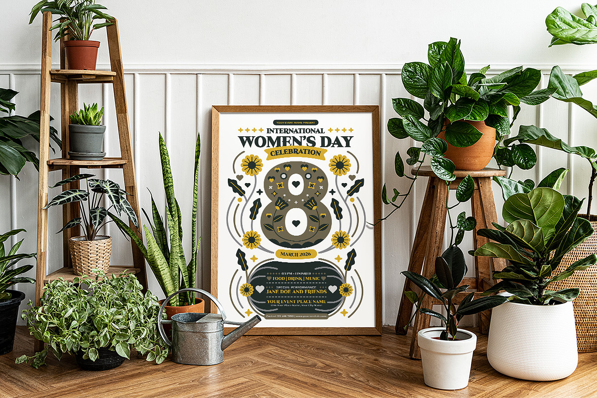 Folk Art International Women's Day, a Flyer Template by Hole Hope Design (Photo 2 of 5)