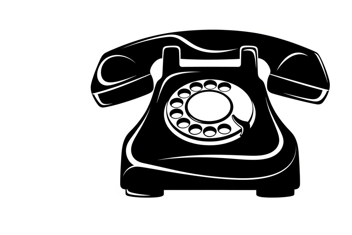 A classic vintage phone silhouette, an Illustration by Amazin_art (Photo 11 of 25)
