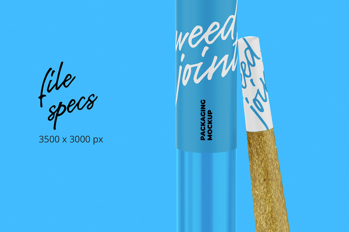 Weed Joint Pre-Roll Packaging Mockup, a Product Mockup by easymock 2 (Photo 3 of 9)