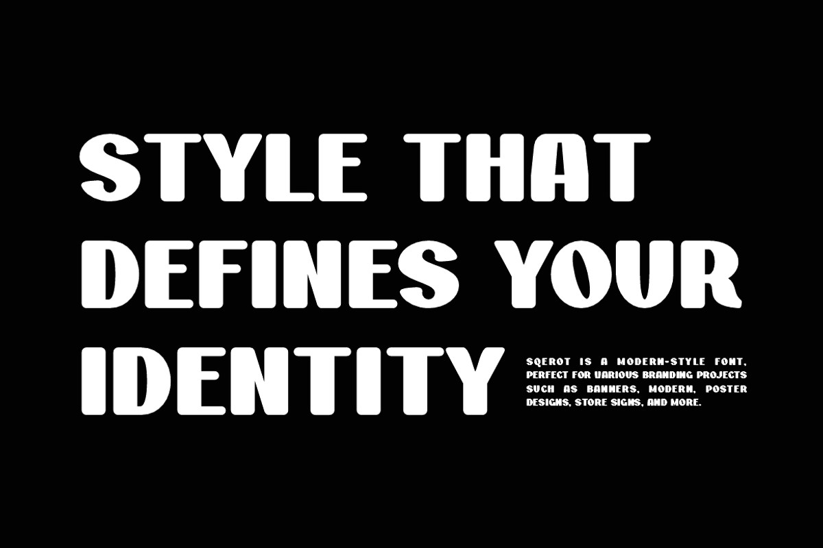 Sqerot - Bold Round Font, a Sans Serif Font by Iqsiart Studio (Photo 5 of 12)