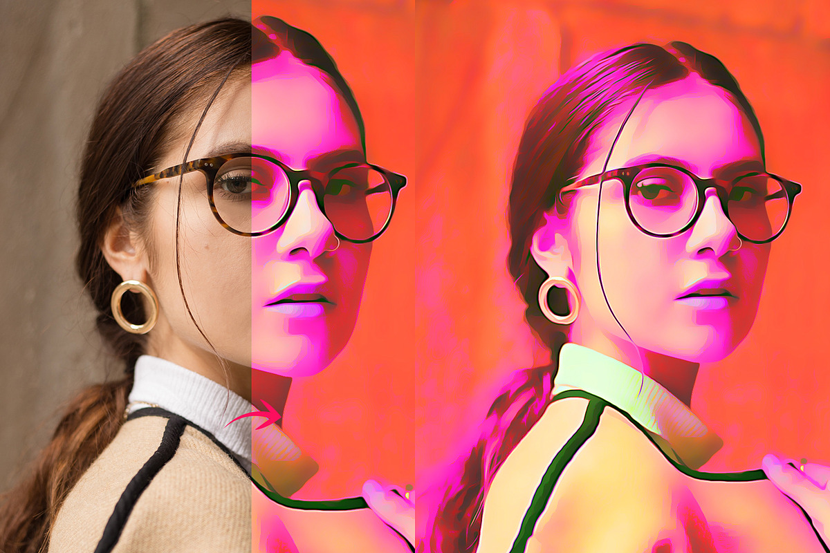 Acid Oil Paint & Cartoonize Effect, an Action Add-On by MRI STUDIO (Photo 9 of 20)