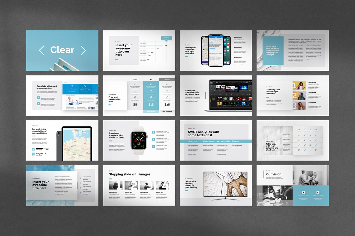 Clear PowerPoint Template, a Presentation Template by Creathrive Design (Photo 4 of 7)