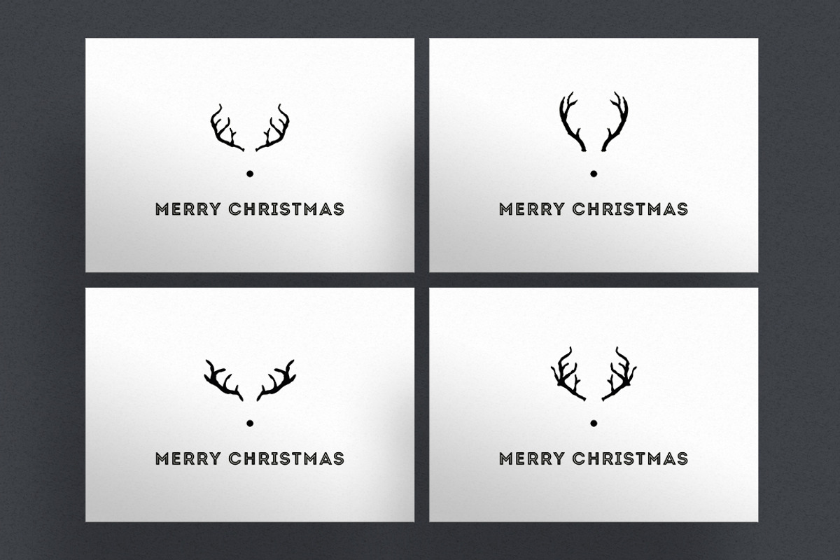 Reindeer Christmas Card + 7 Bonus, a Card Template by xxDeadPixels (Photo 4 of 5)