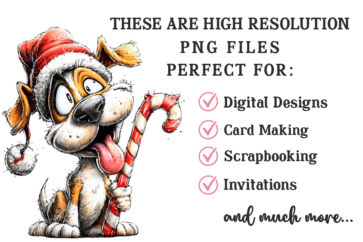 Quirky Christmas Animals Clipart, an Illustration by OK Design (Photo 6 of 6)