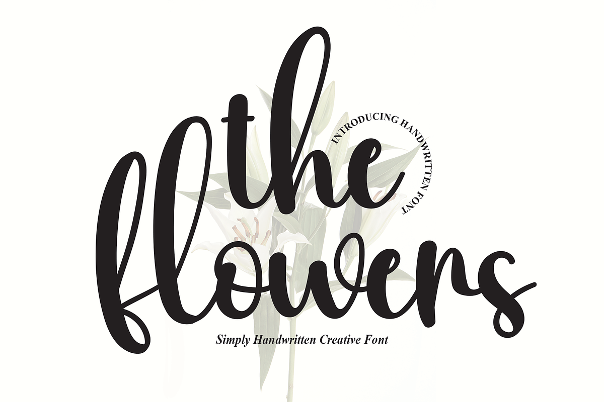 the flowers | Script Font, a Script Font by Scratchones (Photo 1 of 8)