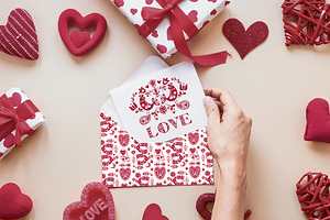 Folk Valentines Clipart