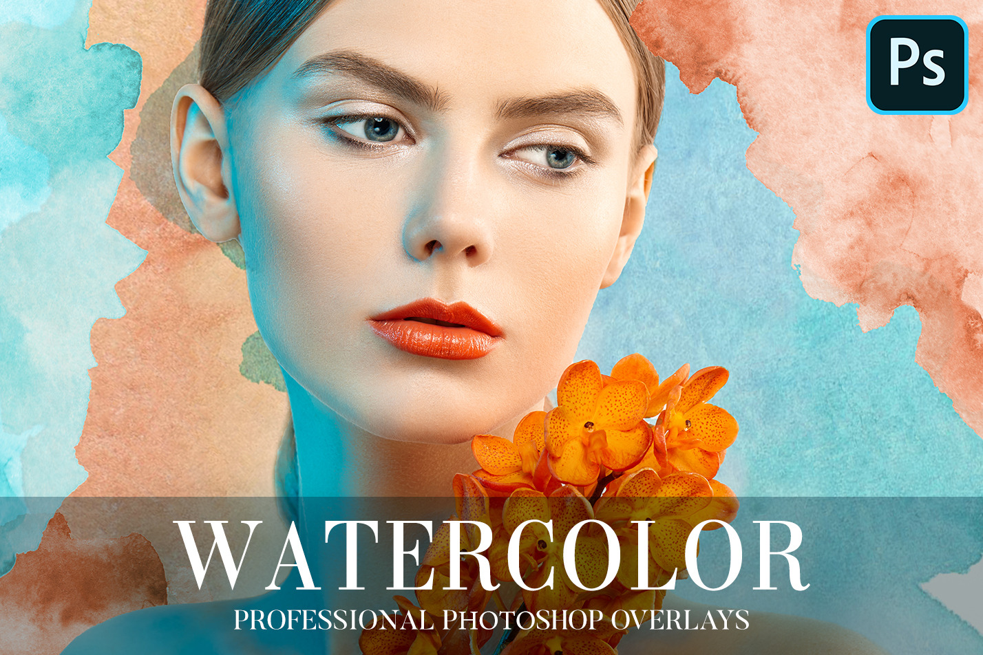 Watercolor Overlays Photoshop, a Plug-in Add-On by FixThePhoto