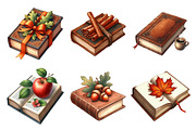 Watercolor Autumn Books Clipart, an Illustration by Daily.Designs (Thumbnail 2 of 5)