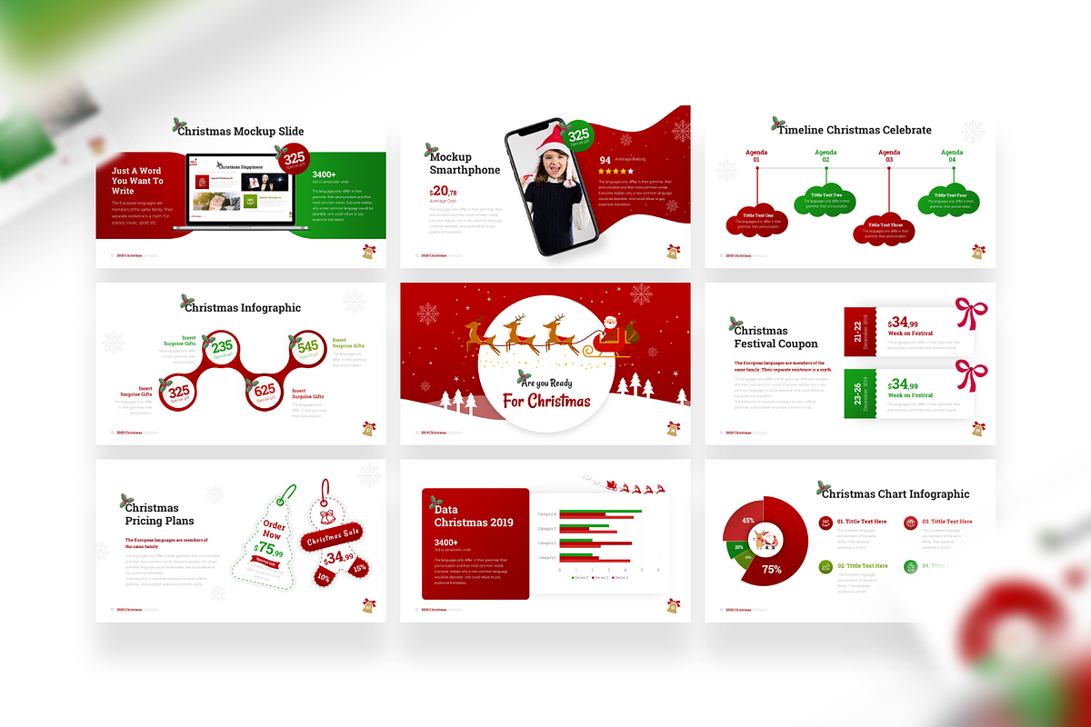 Christmas Times PowerPoint Template, a Presentation Template by Brandearth RRGraph (Photo 5 of 8)