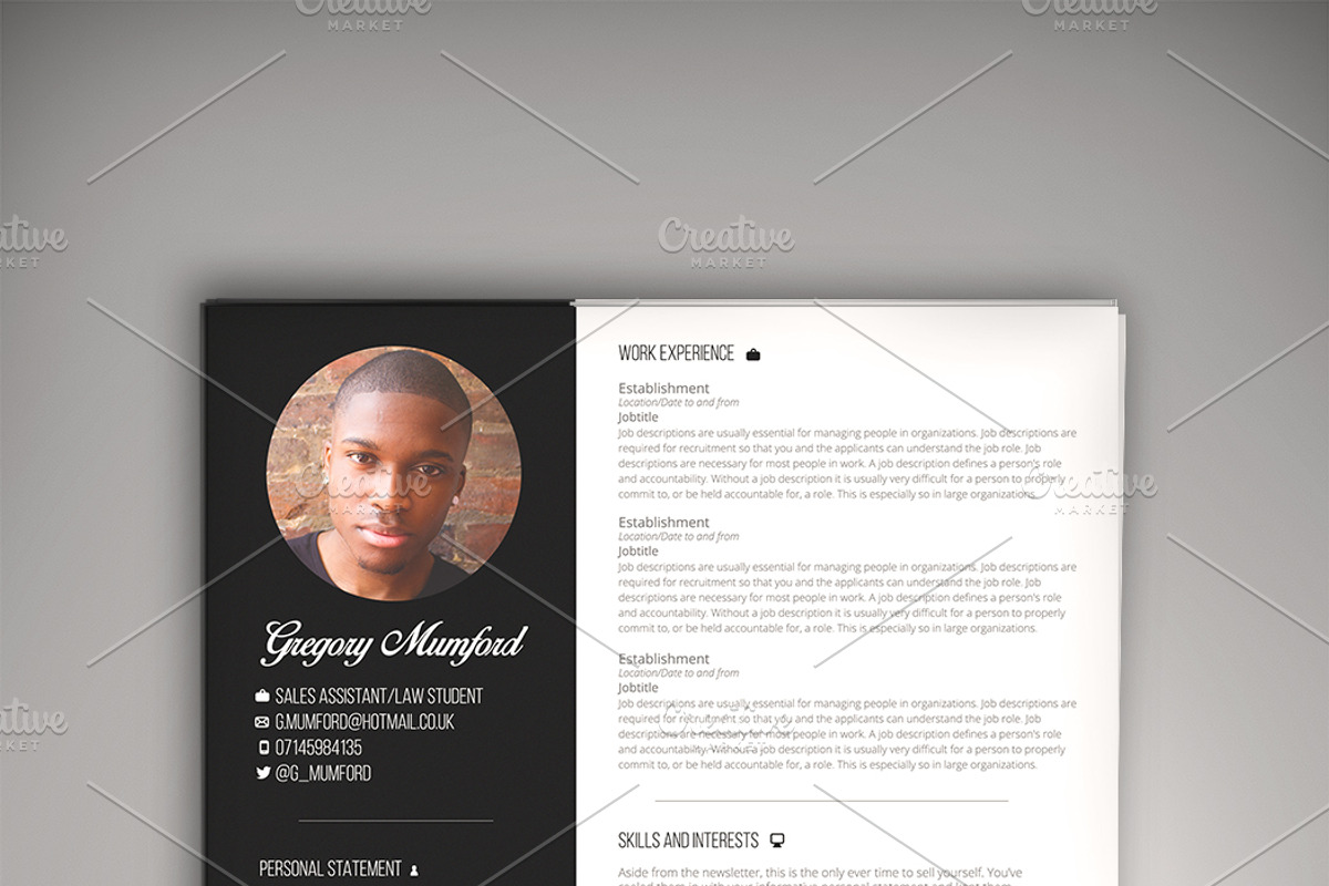 Wild West CV Template, a Resume Template by Valeur Design (Photo 1 of 4)