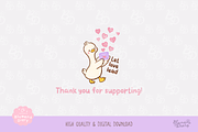 Self Love Silly Goose Clipart, an Animal Illustration by Blumensdiary (Thumbnail 6 of 6)