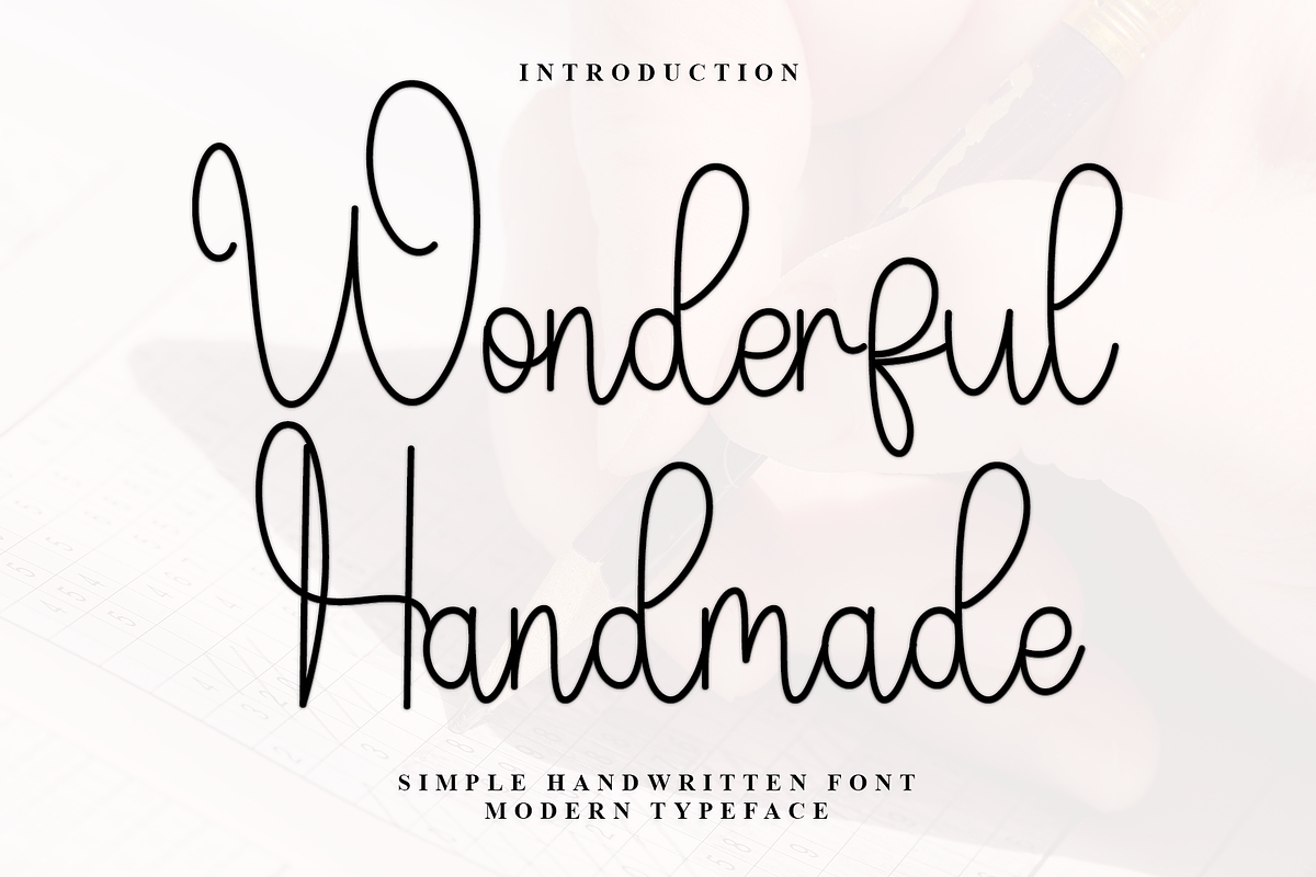 Wonderful Handmade, a Handwritten Font by InermediaSTUDIO (Photo 1 of 7)